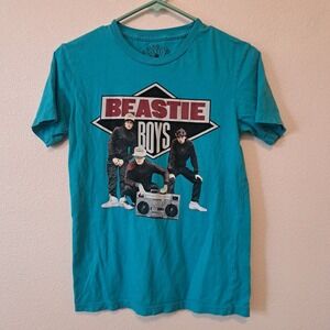Chaser Beastie Boys Graphic T-Shirt Mens Small Turquoise Blue Cotton Made in USA
